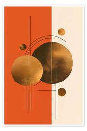 Wandbild Retrometric - Goldy Moon II - Philippe HUGONNARD