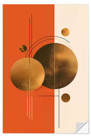 Wall sticker Retrometric - Goldy Moon II - Philippe HUGONNARD