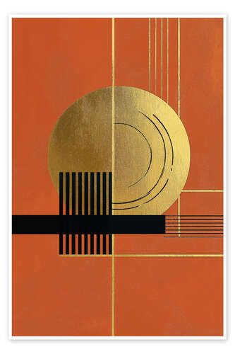 Poster Retrometrisch - Terra Golden II