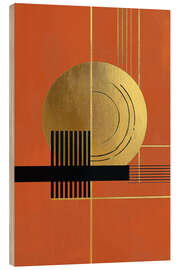 Tableau en bois Retrometrisch - Terra Golden II - Philippe HUGONNARD