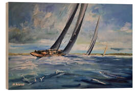 Tableau en bois Three yachts - Matthias Kriesel