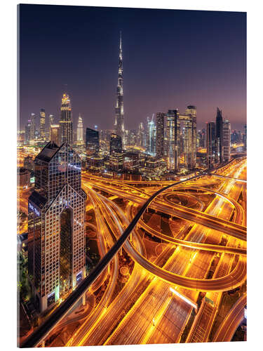 Akrylglastavla Dubai Skyline