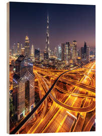 Cuadro de madera Dubai Skyline - Achim Thomae