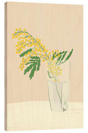 Wood print Mimosa - Gigi Rosado
