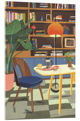 Acrylic print Home Library