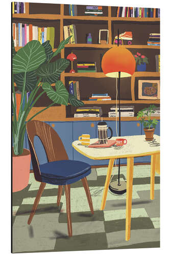 Stampa su alluminio Home Library
