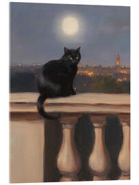 Akryylilasitaulu Moonlight Cat