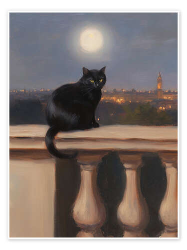 Poster Moonlight Cat