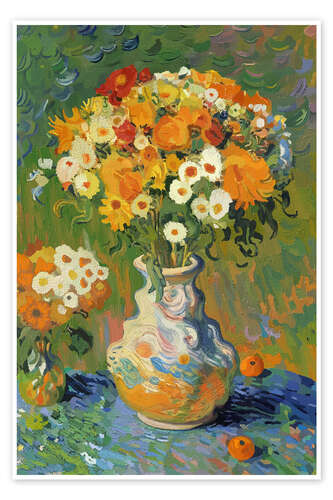 Poster Orange Blumen