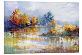 Tableau en aluminium A Moment in the Autumn Glow - Leon Devenice