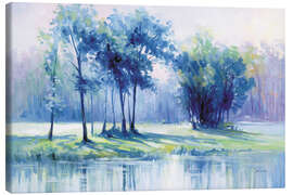Canvas print Serene trees by a reflective river - Leon Devenice