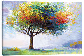 Canvas print Tree of Happiness in the winds of life - Leon Devenice
