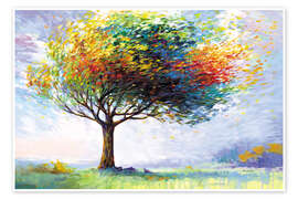 Stampa Tree of Happiness in the winds of life - Leon Devenice