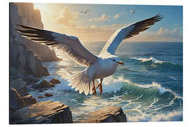 Cuadro de aluminio Seagull on the coast - Jörg Gamroth