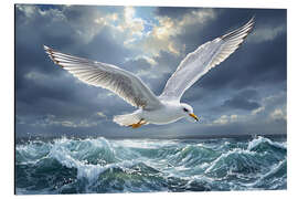 Cuadro de aluminio Seagull over the sea