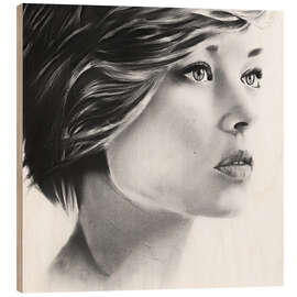 Holzbild Ätherischer Blick - Denny Stoekenbroek