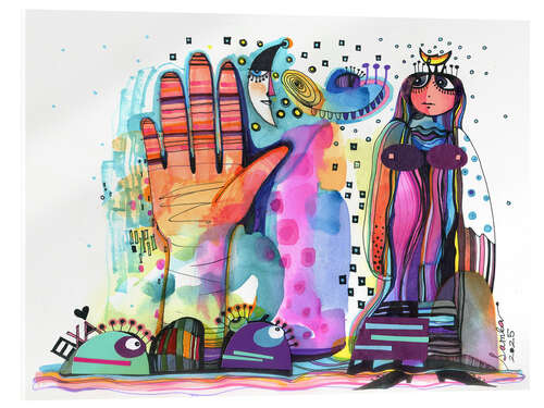 Tableau en verre acrylique Fortune Telling by Hand