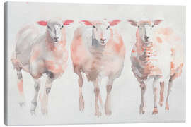Canvastavla Three gentle watercolour sheep - Pineapple Licensing