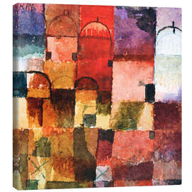 Tableau sur toile Red and White Domes, 1914/15 - Paul Klee