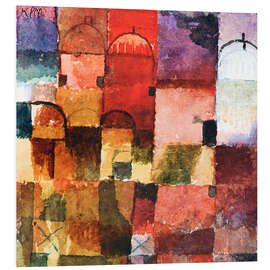 Hartschaumbild Rote und weiße Kuppeln, 1914/15 - Paul Klee