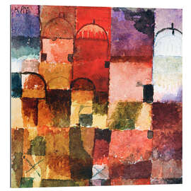 Quadro em plexi-alumínio Red and White Domes, 1914/15 - Paul Klee