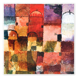 Wandbild Rote und weiße Kuppeln, 1914/15 - Paul Klee