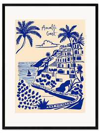 Framed art print Blue Amalfi Coast - Taika Tori