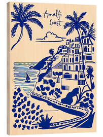 Trätavla Blue Amalfi Coast