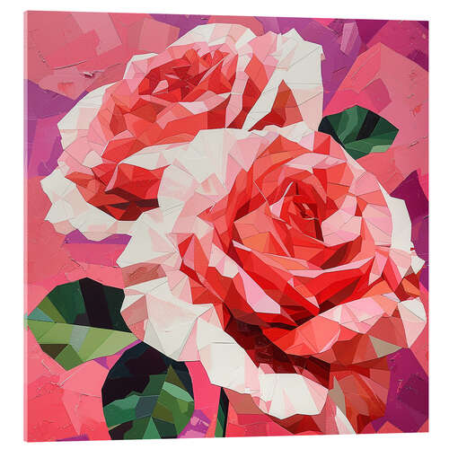 Acrylic print Crystal roses