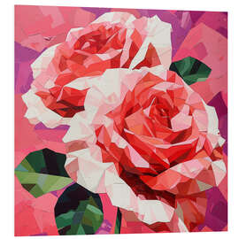 Hartschaumbild Kristallrosen