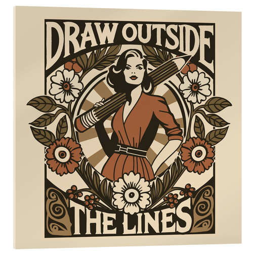 Obraz na szkle akrylowym Draw outside the lines