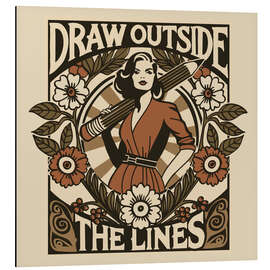 Cuadro de aluminio Draw outside the lines - Patruschka