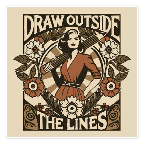 Poster Draw outside the lines