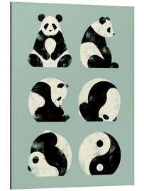 Aluminium print Yin Yang Panda