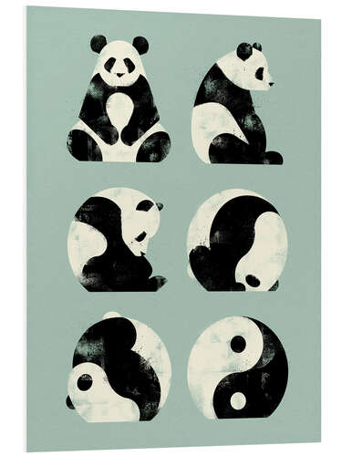 PVC-taulu Yin Yang Panda