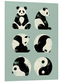 Quadro em PVC Yin Yang Panda