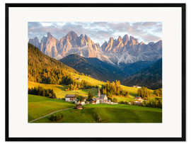 Framed art print Sunset in the Dolomites - Nils Steiner