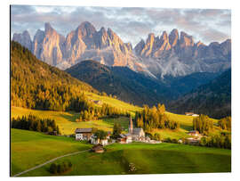 Magnettafel Sonnenuntergang in den Dolomiten