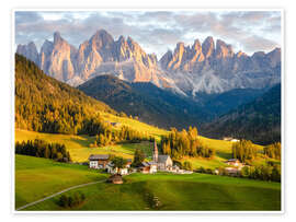 Wall print Sunset in the Dolomites - Nils Steiner