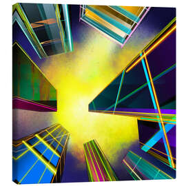 Canvas print Skyscrapers and starry sky - Steffen Schuster