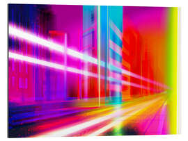 Stampa su alluminio Big city at night