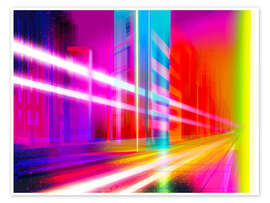 Poster Big city at night