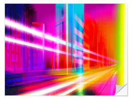 Wall sticker Big city at night