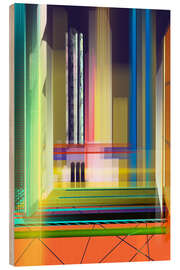 Tableau en bois Skyscrapers at night - Steffen Schuster