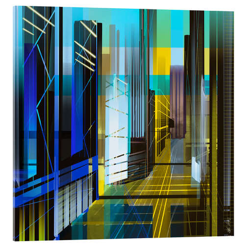 Cuadro de metacrilato Modern architecture with skyscrapers