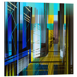 Tableau en aluminium Modern architecture with skyscrapers - Steffen Schuster