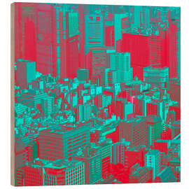 Wood print Tokyo Skyline - Steffen Schuster
