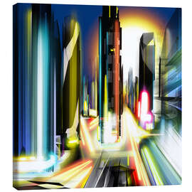 Canvas print Modern architecture at night - Steffen Schuster