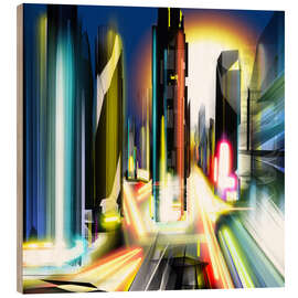 Tableau en bois Modern architecture at night - Steffen Schuster