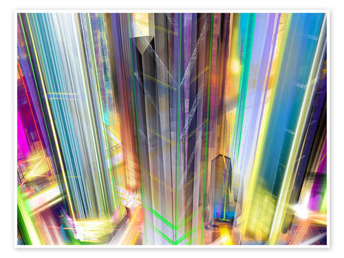 Plakat Skyscrapers at night